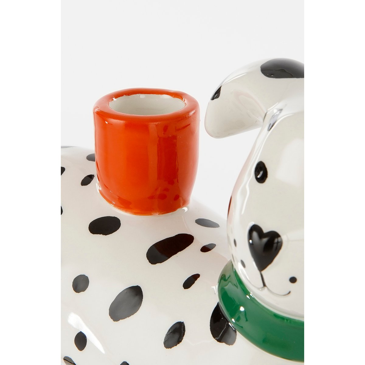 Kandelaar Hond - L26 x B11 x H27 cm - Keramiek - Wit