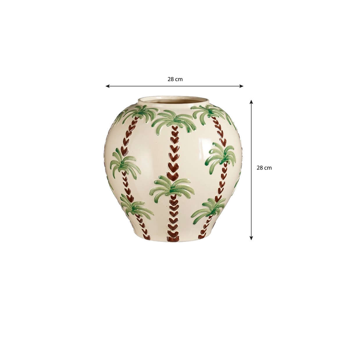 Paradiso Vaas - H28 x Ø28 cm - Keramiek - Off-white