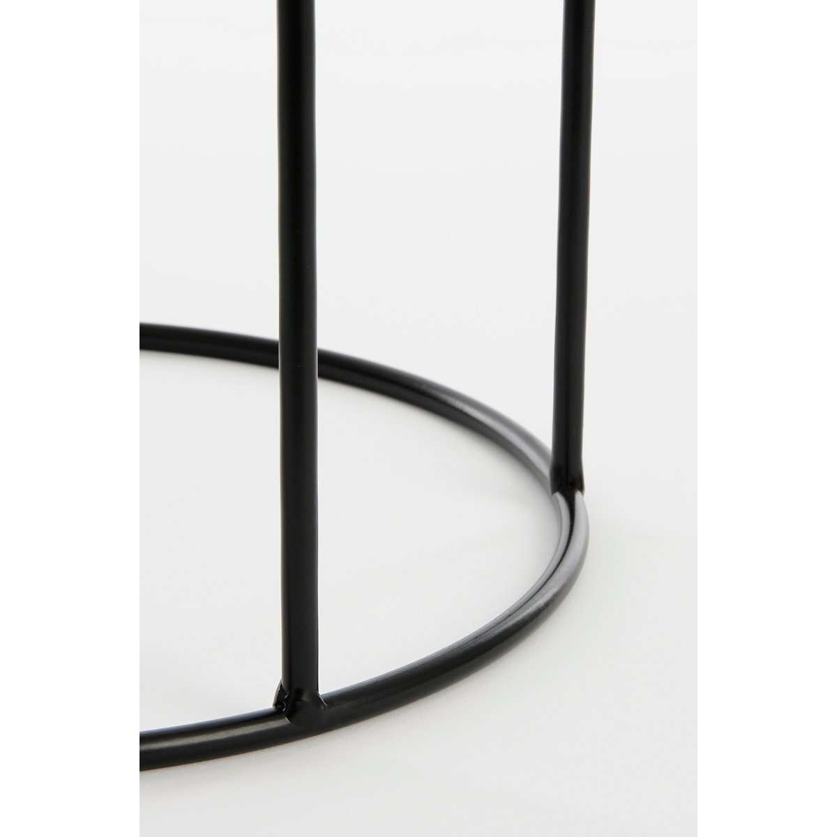 Favani Bloempot op Standaard - Set van 3 - H80 x Ø28 cm - Metaal - Zwart