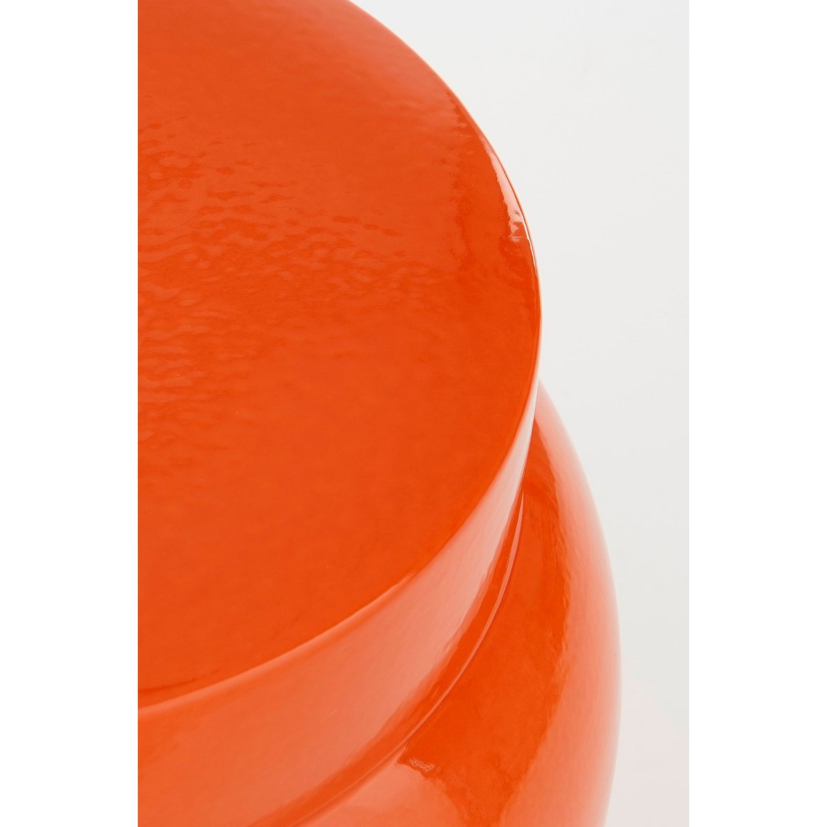 Vendi Bijzettafel - H40 x Ø35 cm - Keramiek - Oranje