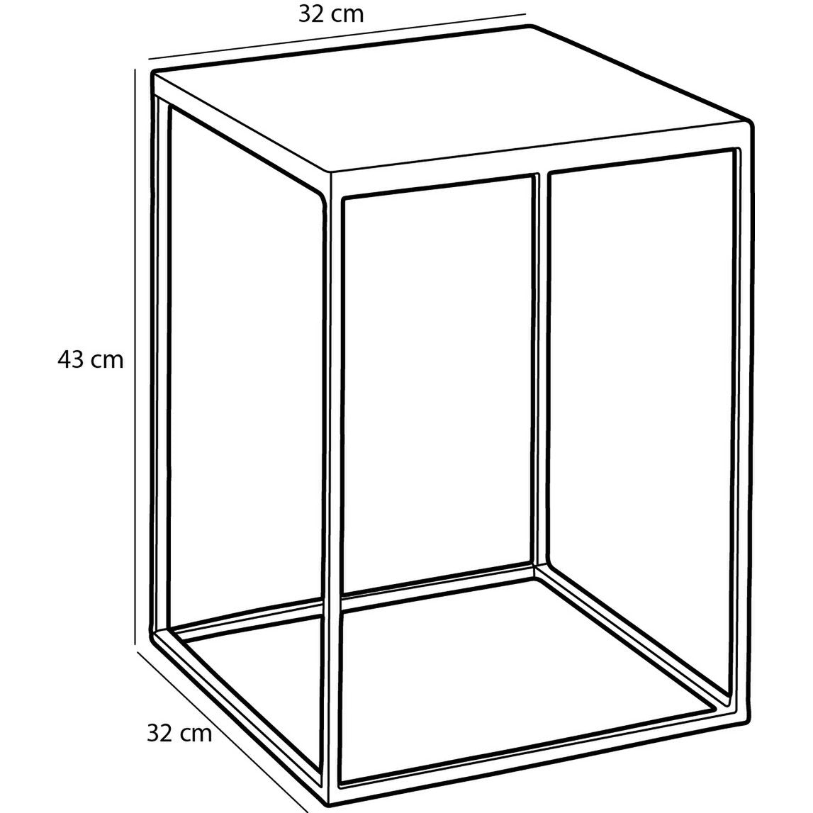 Aaron Bijzettafel voor Buiten - Set van 2 - L38 x B38 x H48 cm - Metaal - Grijs