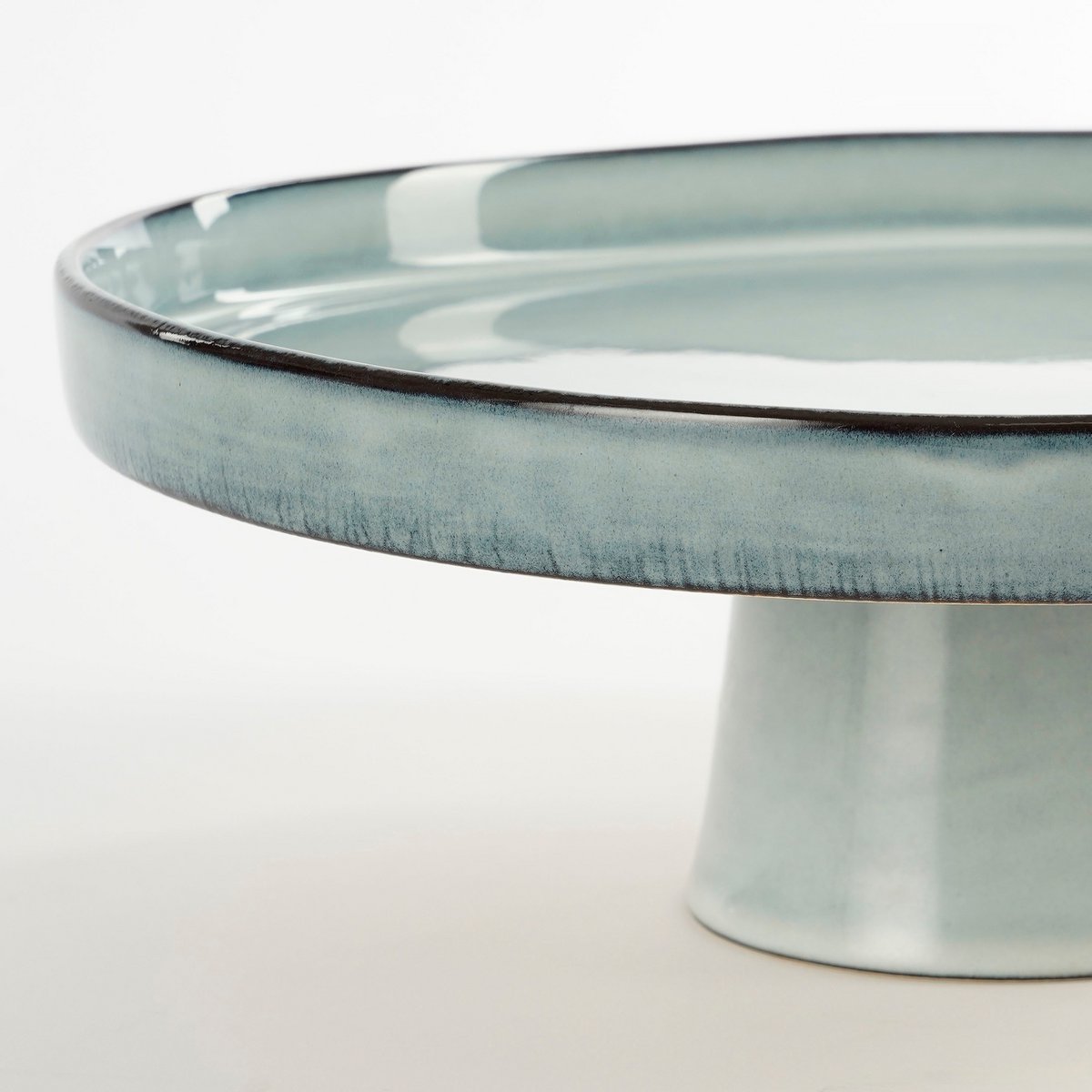 Racco Taartplateau - H11 x Ø28 cm - Steengoed - Lichtgrijs
