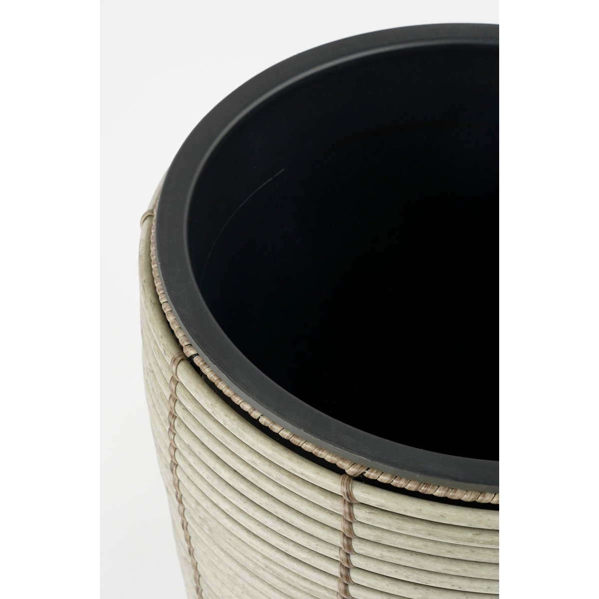 Durban Bloempot Buiten - Set van 3 - H36 x Ø40 cm - Gerecycled Plastic - Grijs