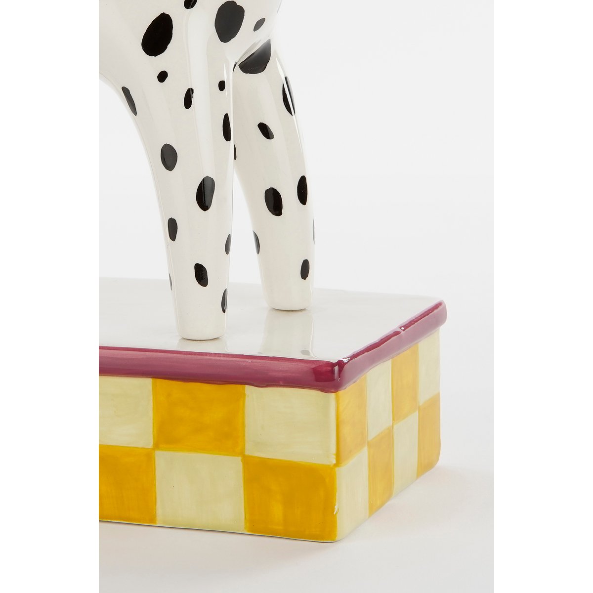 Kandelaar Hond - L26 x B11 x H27 cm - Keramiek - Wit