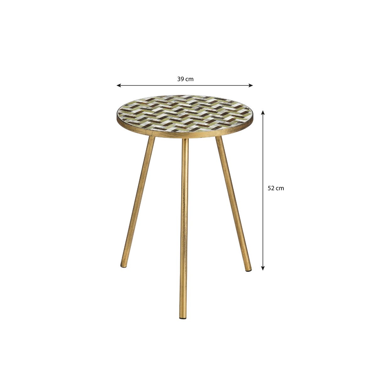 Alanza Bijzettafel Buiten - H52 x Ø39 cm - Metaal - Groen