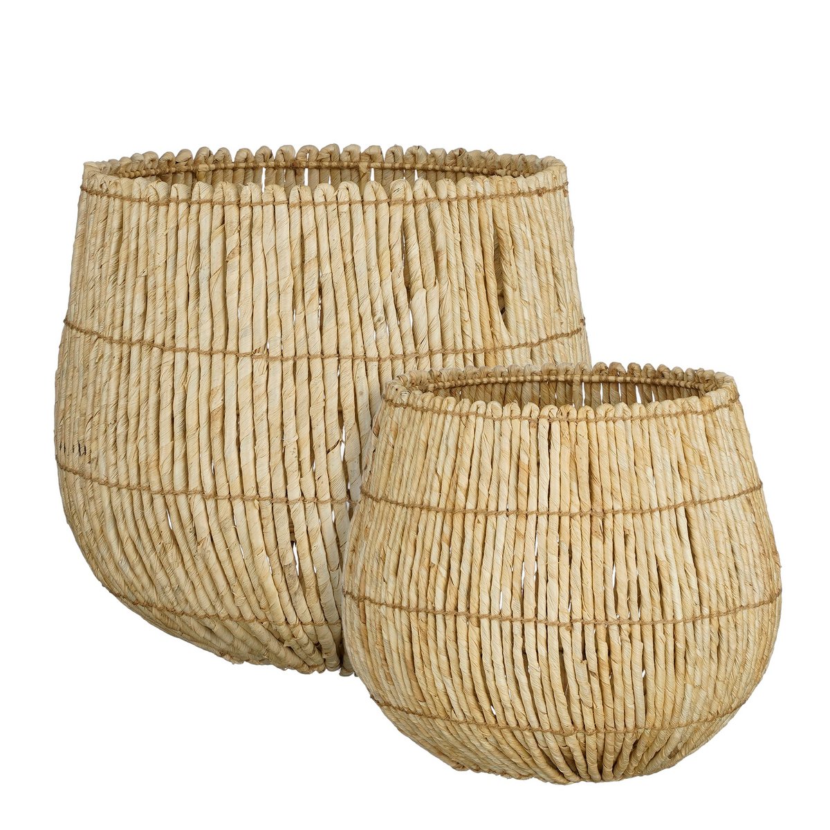 Ronda Opbergmand - Set van 2 - H40 x Ø44 cm - Lichtbruin