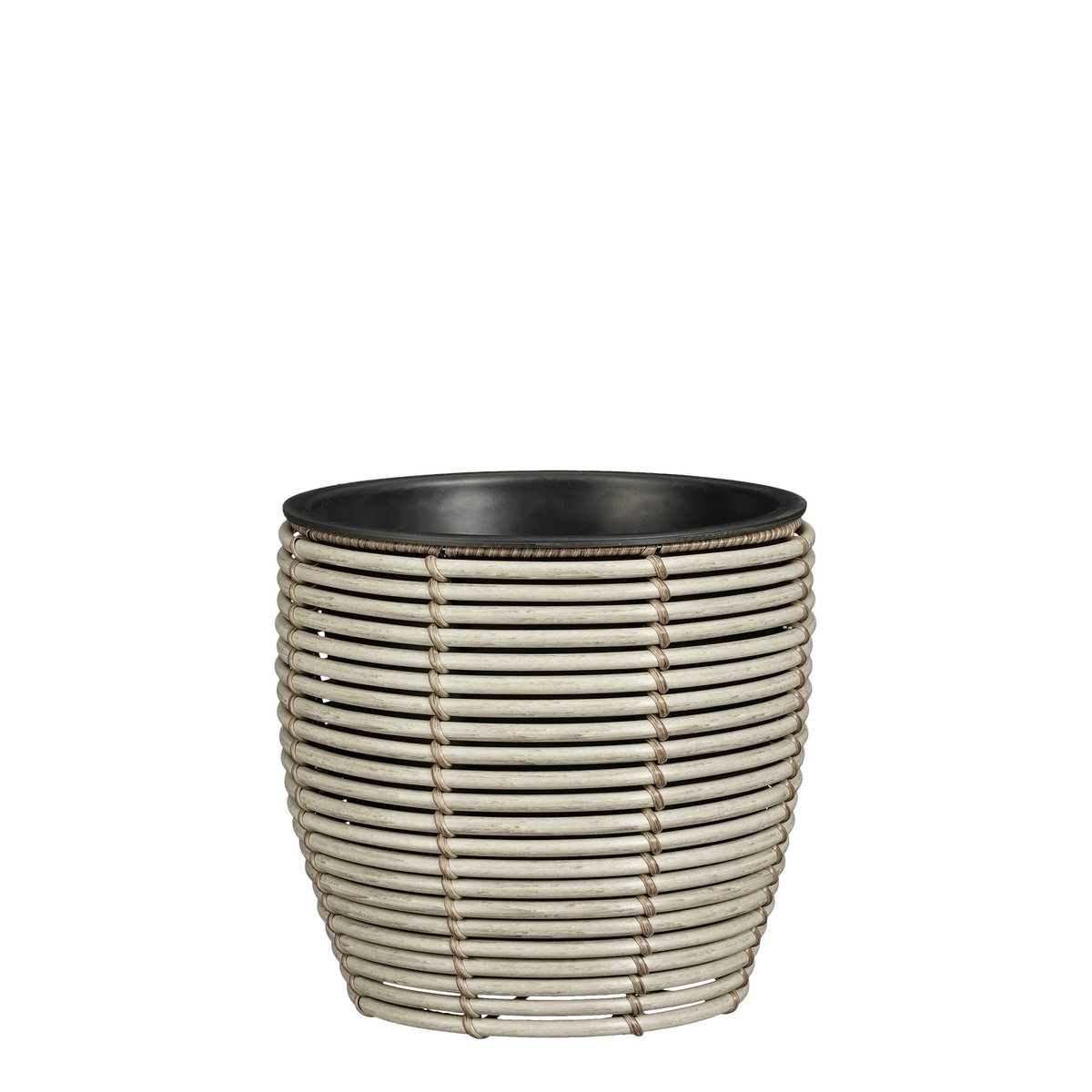 Durban Bloempot Buiten - Set van 3 - H36 x Ø40 cm - Gerecycled Plastic - Grijs