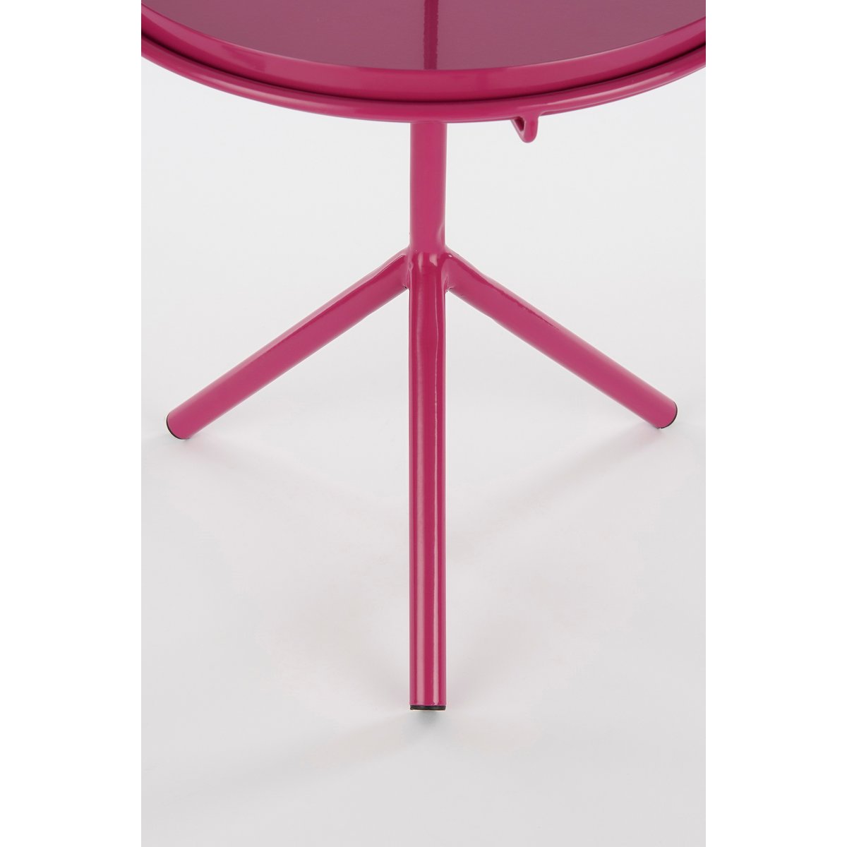 Aston Bijzettafel met Afneembaar Dienblad - H42 x Ø31 cm - Metaal - Fuchsia