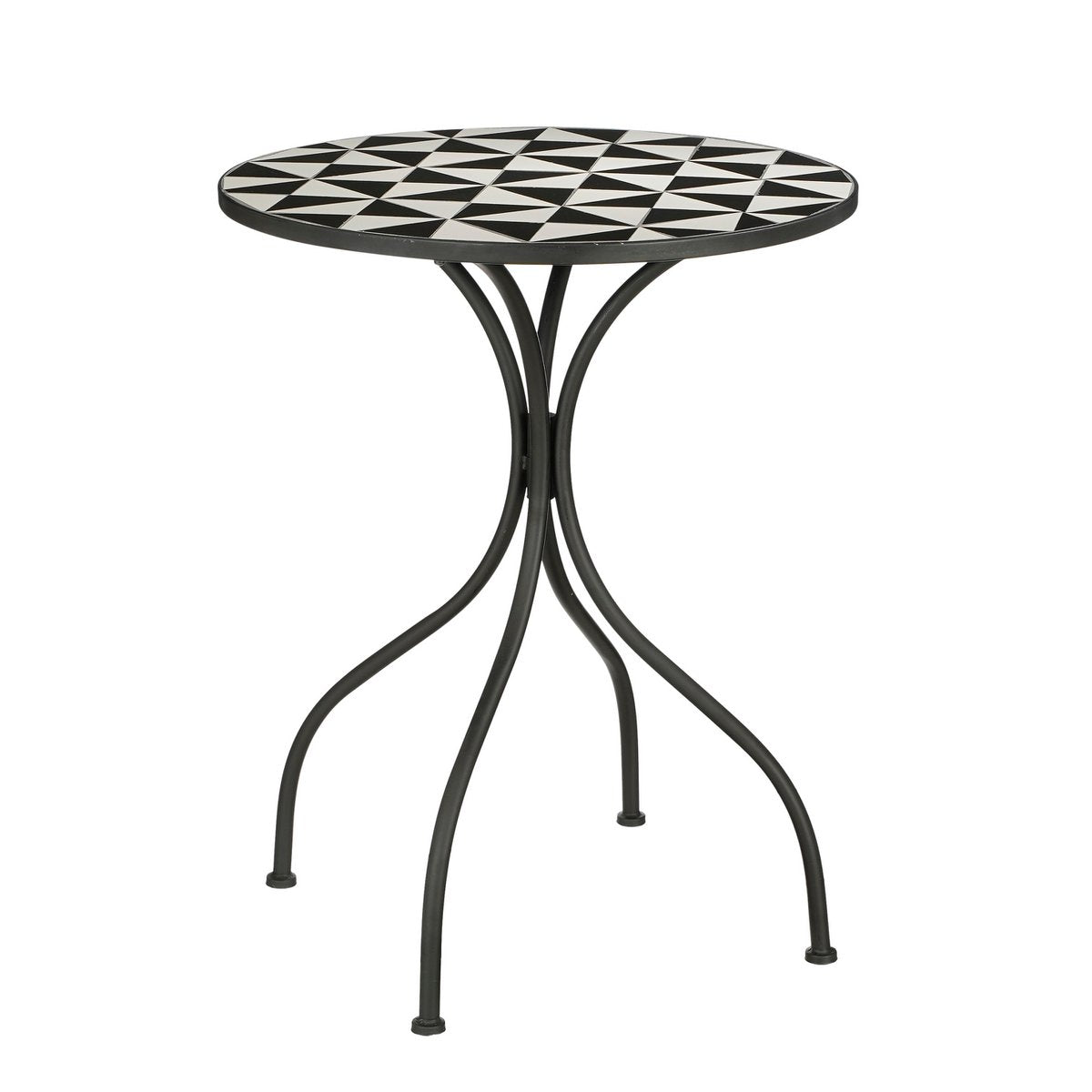 Cambria Bistrotafel voor Buiten - H76 x Ø61 cm - Metaal - Zwart