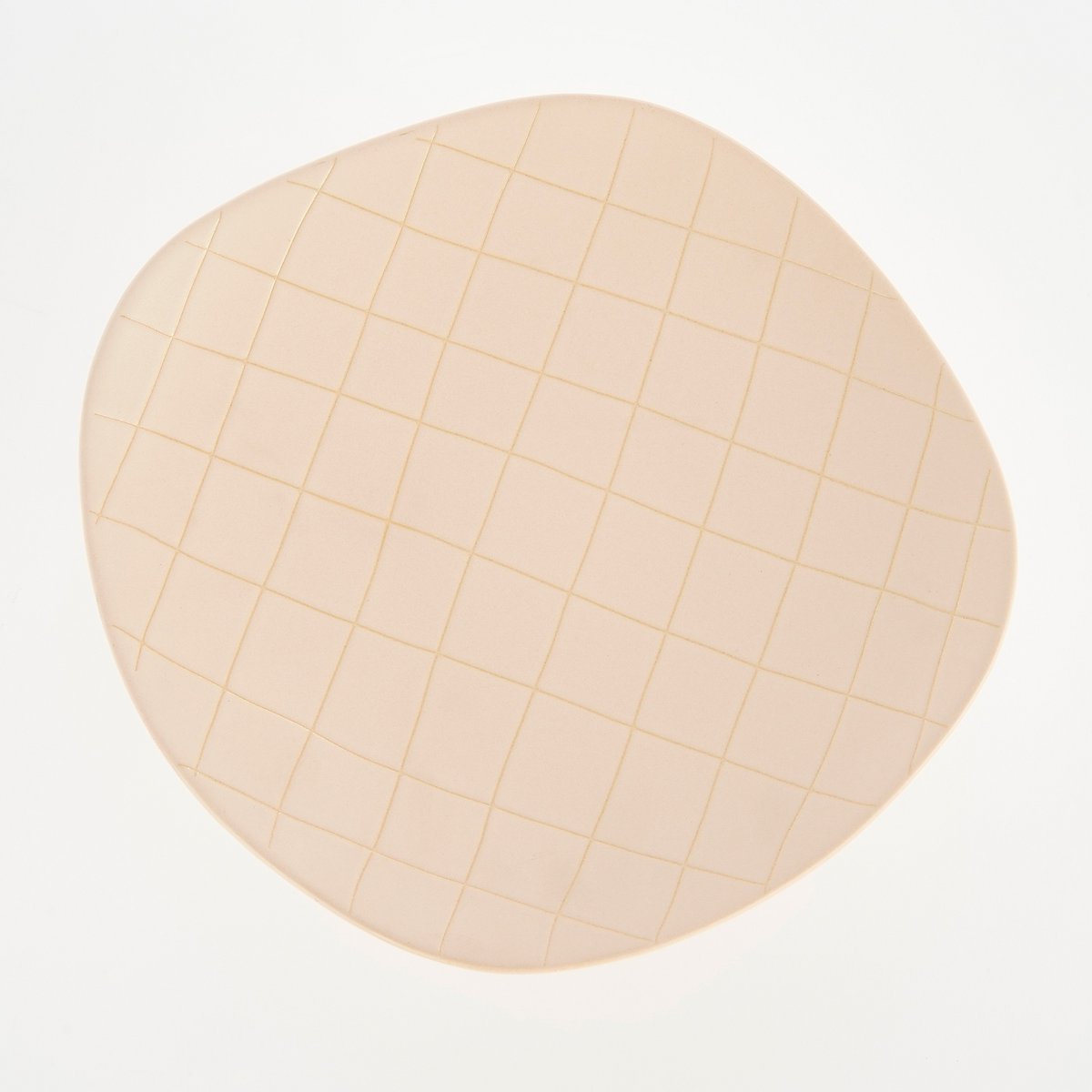 Wolga Schaal op Voet - L25 x B23 x H10 cm - Keramiek - Beige