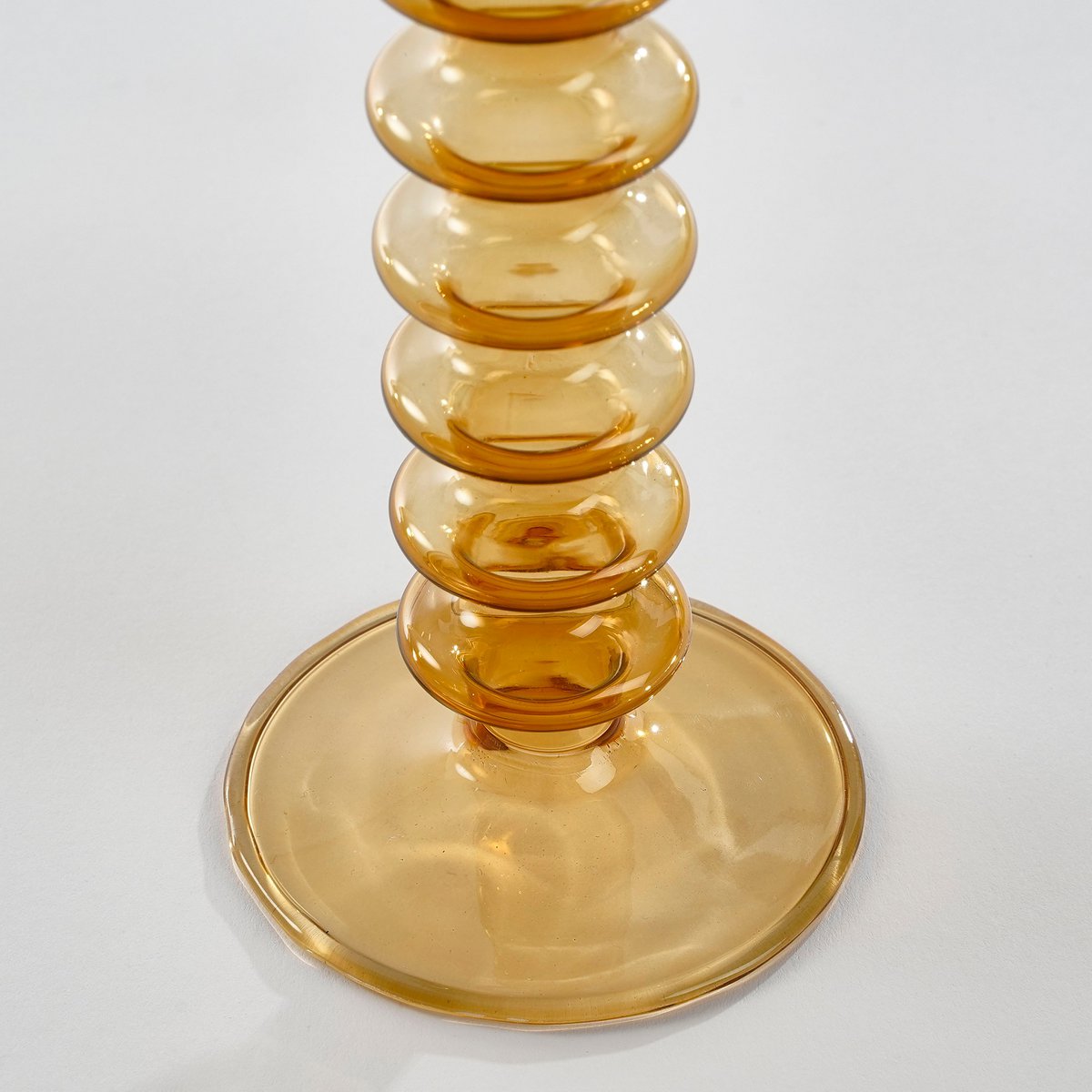 Agios Kandelaar - H20 x Ø8 cm - Glas - Bruin