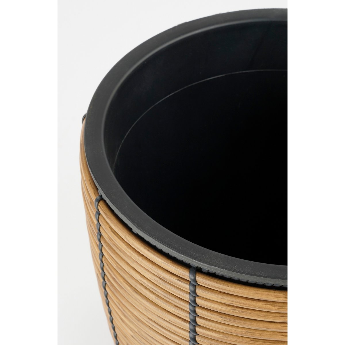 Durban Bloempot Buiten - Set van 3 - H36 x Ø40 cm - Gerecycled Plastic - Bruin