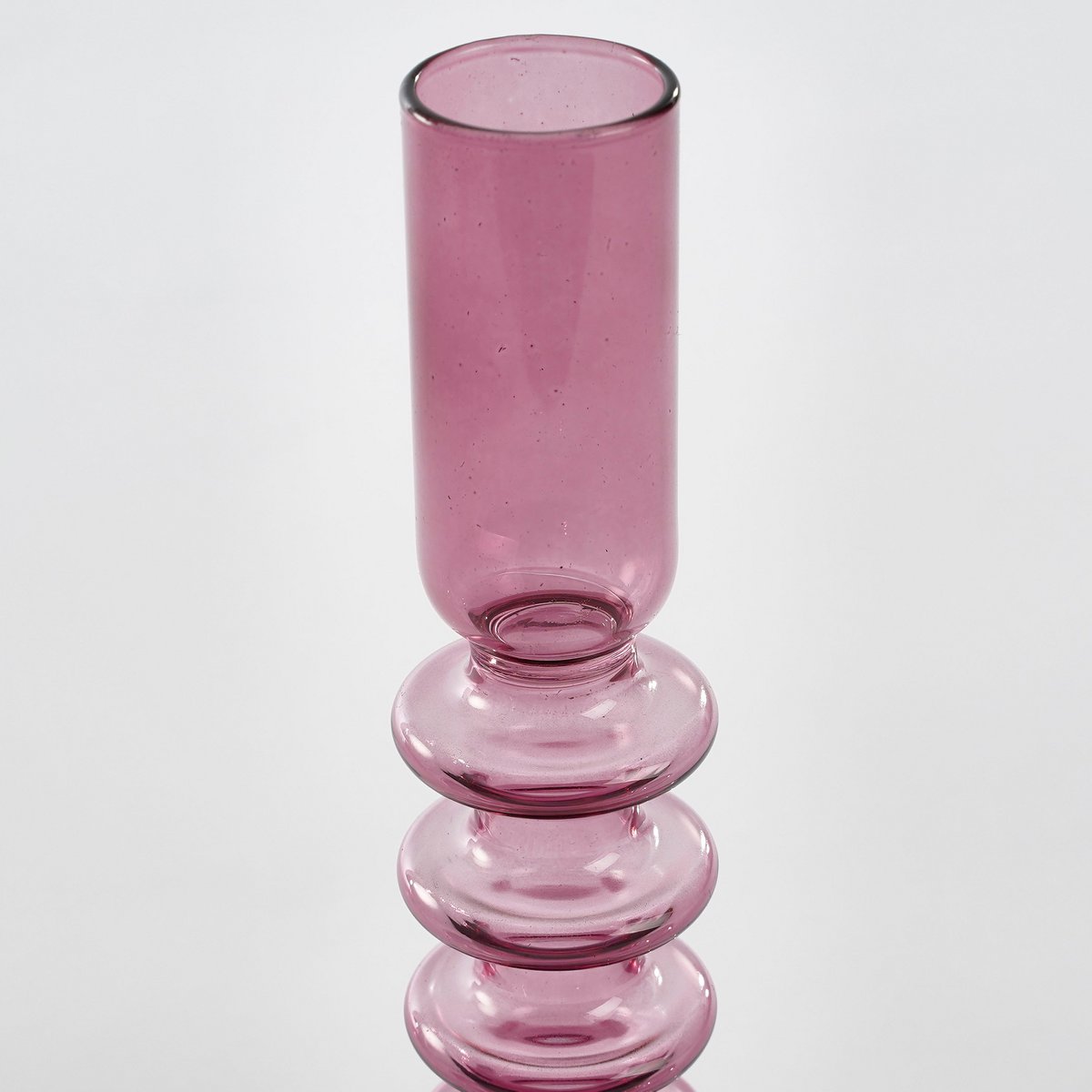 Agios Kandelaar - H20 x Ø8 cm - Glas - Donkerpaars