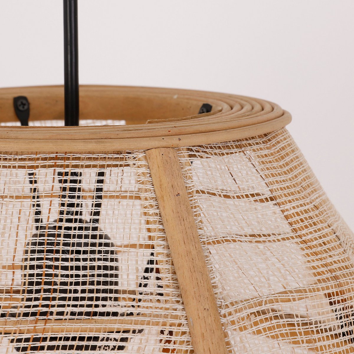 Pella Hanglamp - H46 x Ø29 cm - Linnen - Beige