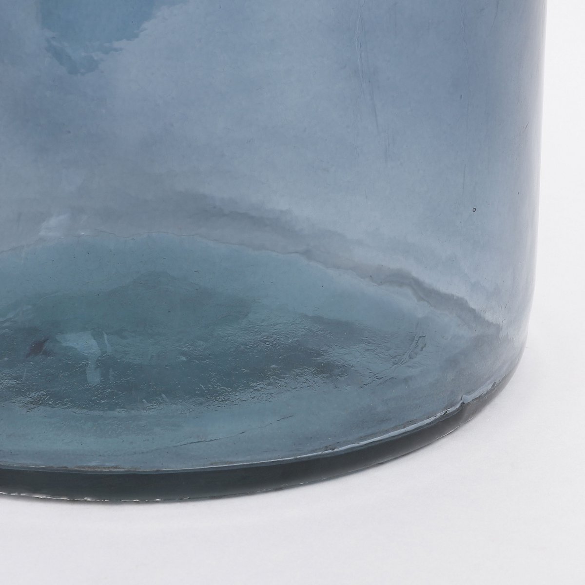 Rioja Fles Vaas - H50 x Ø15 cm - Gerecycled Glas - Lichtblauw