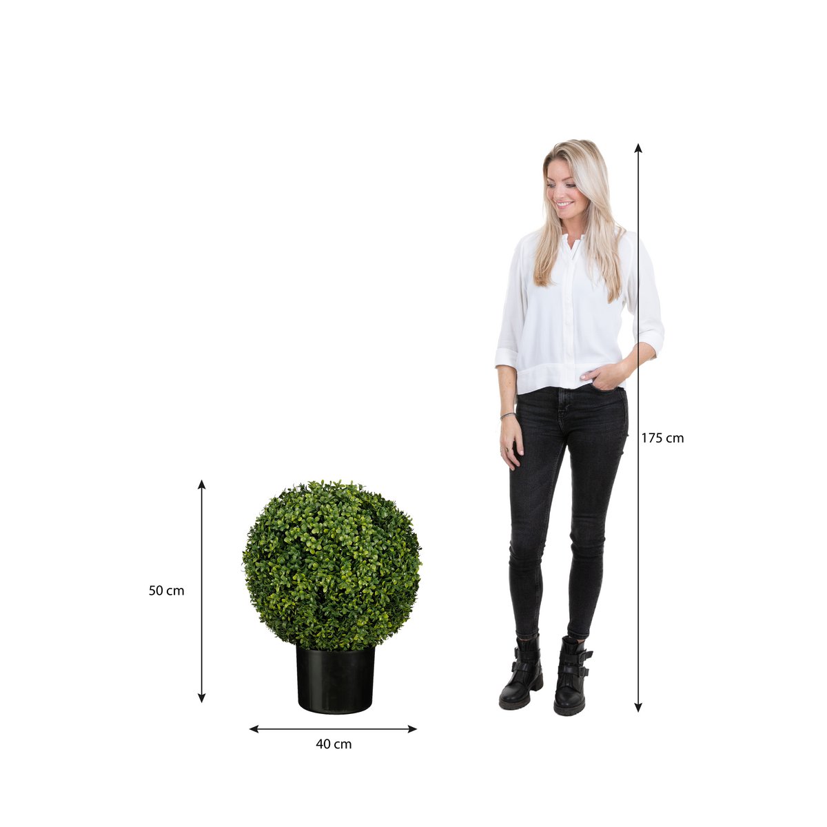 Buxus Kunstplant in Pot - H50 x Ø40 cm - Groen