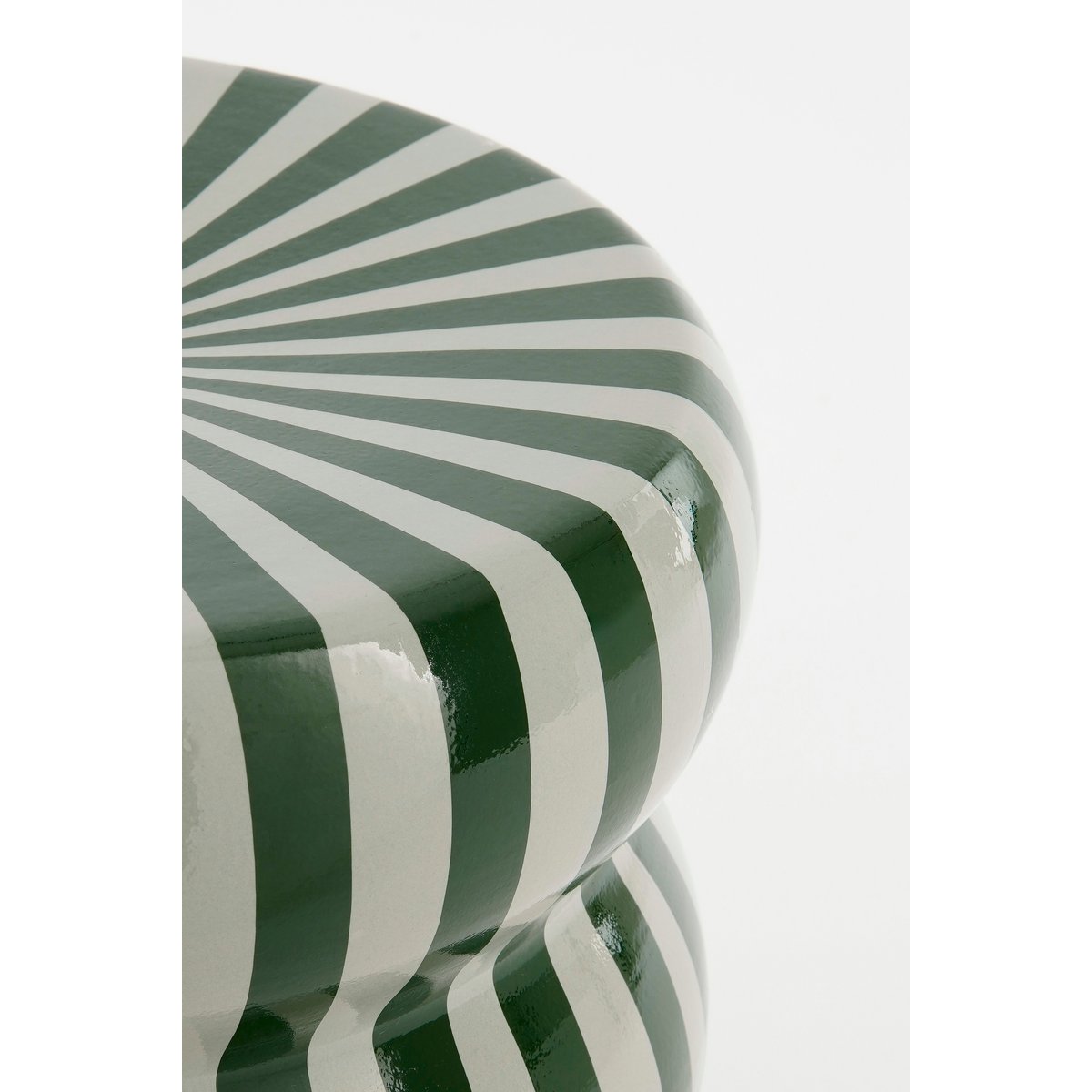 Skipper Bijzettafel - H40 x Ø35 cm - Keramiek - Groen
