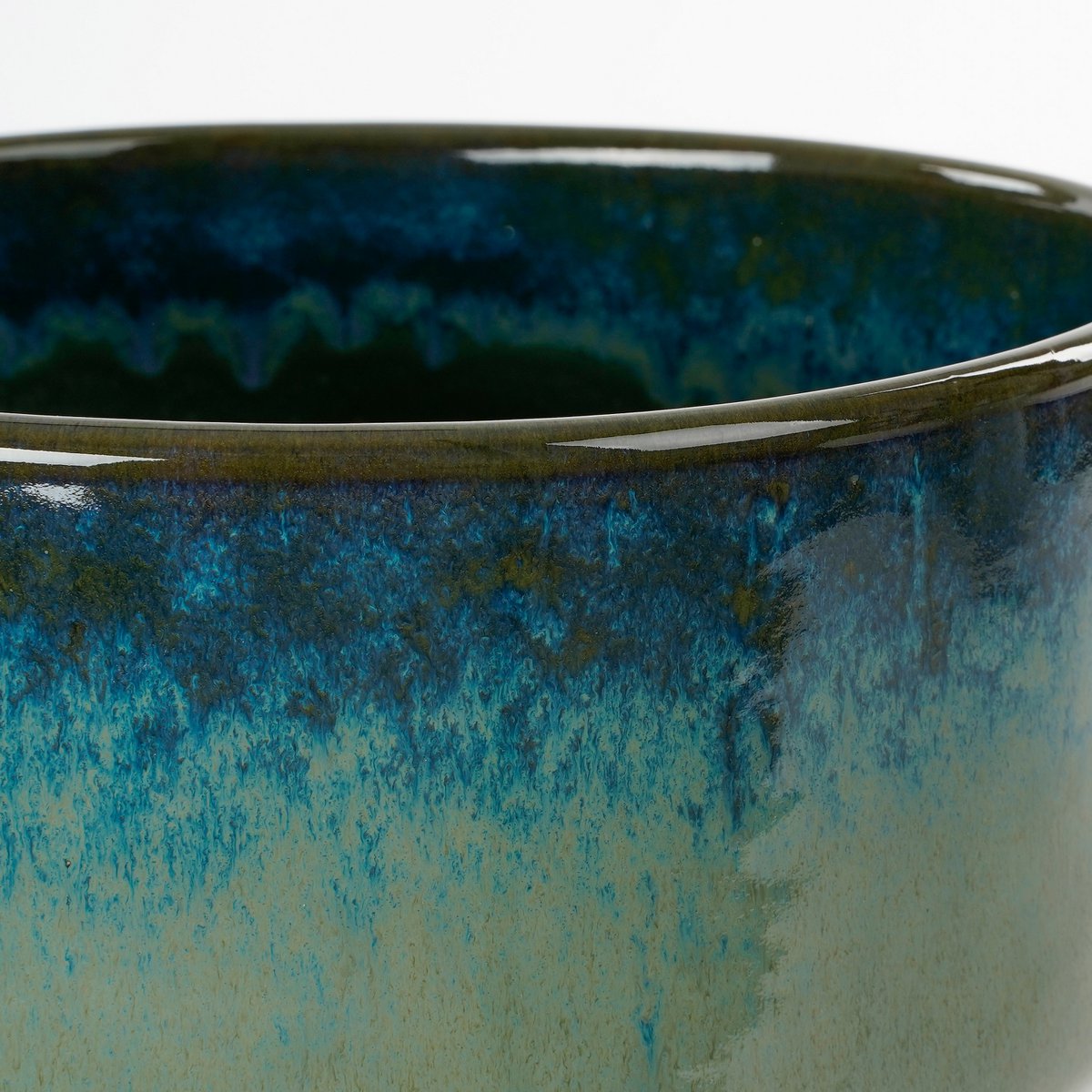 Aster Bloempot - H23 x Ø26 cm - Stoneware - Groen