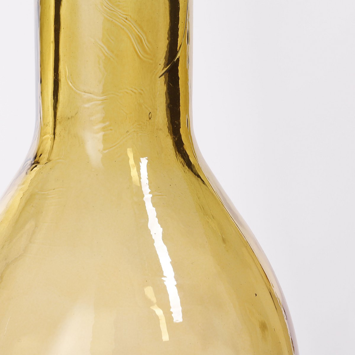 Rioja Fles Vaas - H75 x Ø18 cm - Gerecycled Glas - Oker