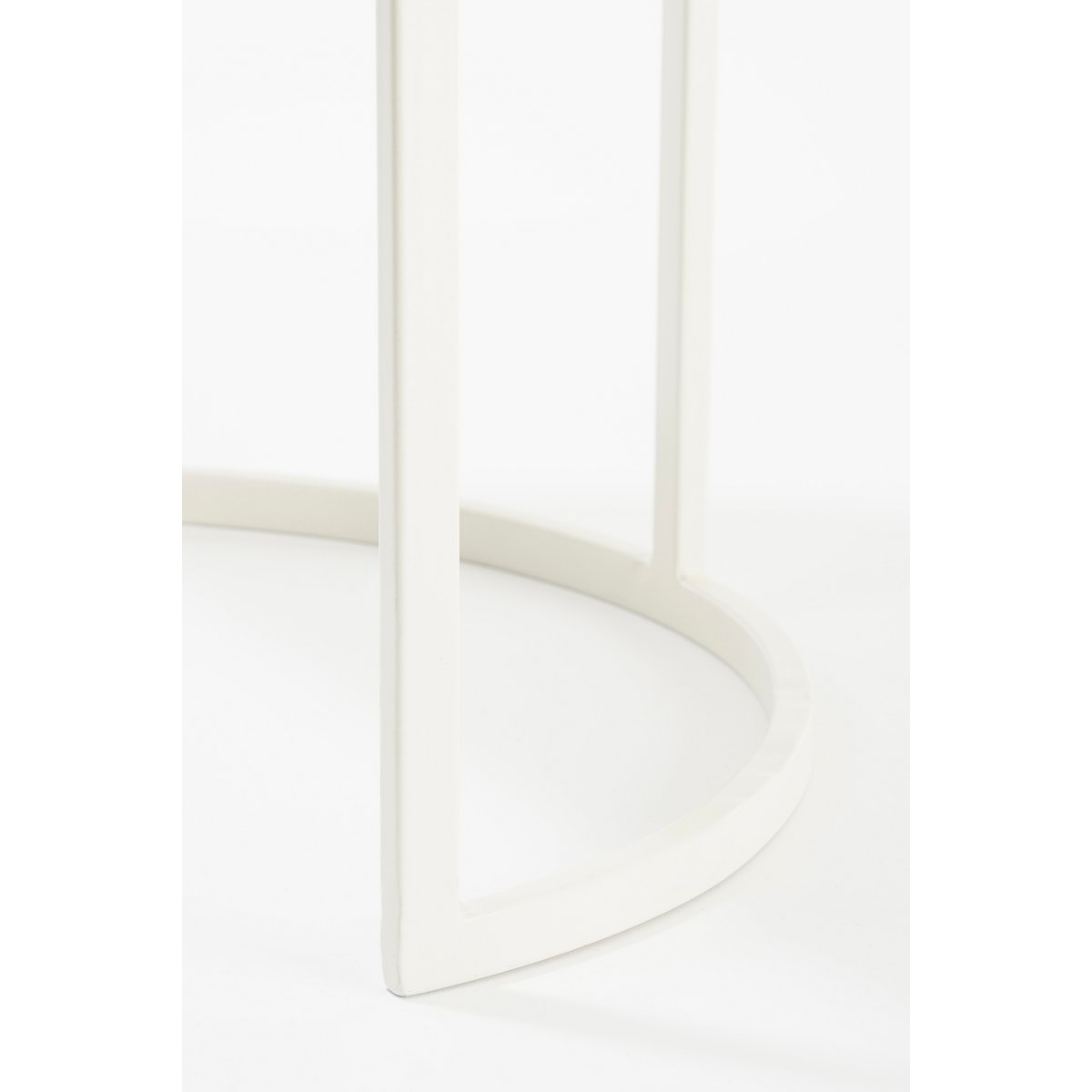 Bologna Bijzettafel Buiten - Set van 2 - L45 x B23 x H58 cm - Metaal - Rood