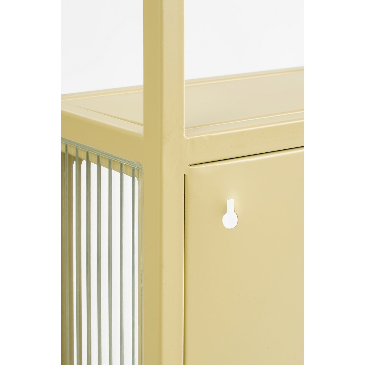 Clifton Wandkast - L38 x B15 x H74 cm - Metaal - Beige
