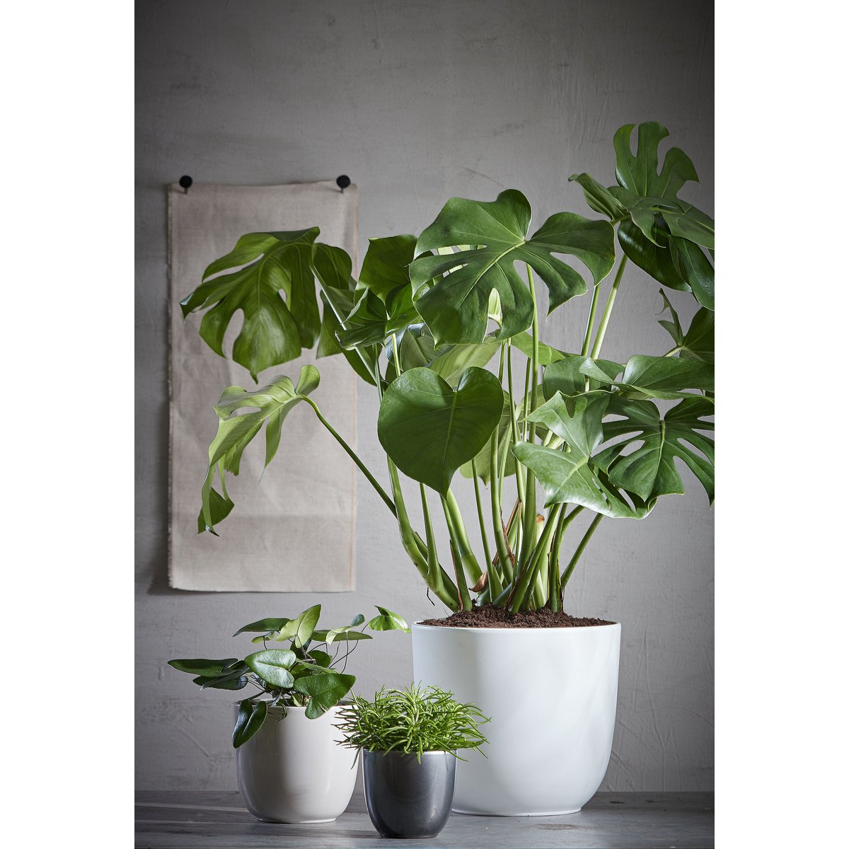 Tusca Bloempot - H23 x Ø25 cm - Antraciet