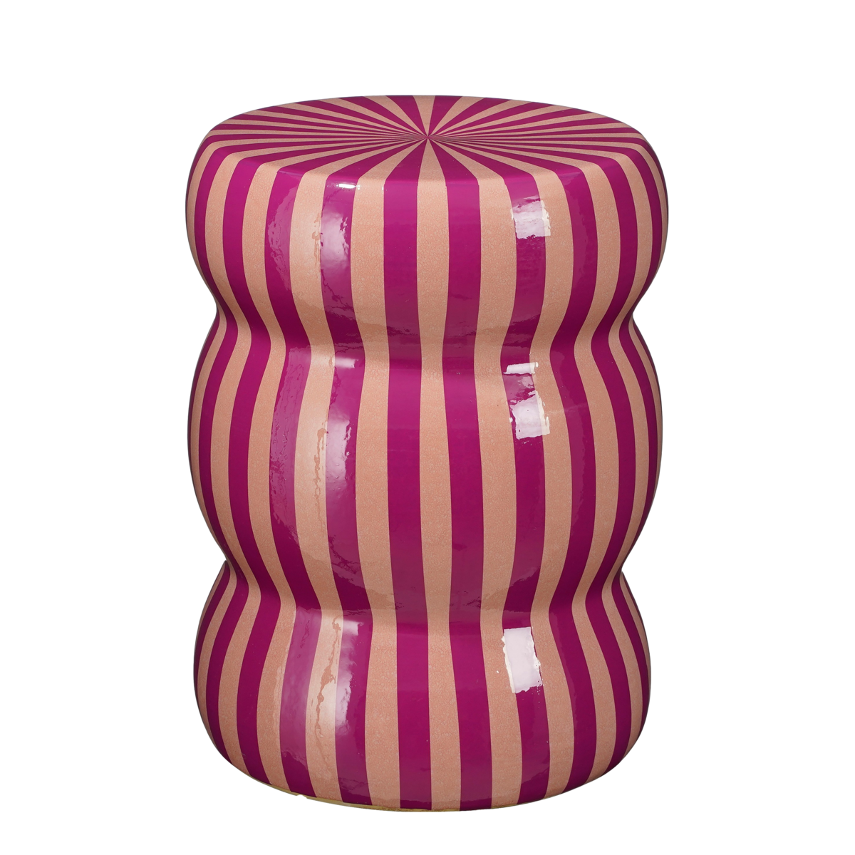 Skipper Bijzettafel - H44 x Ø32 cm - Keramiek - Paars