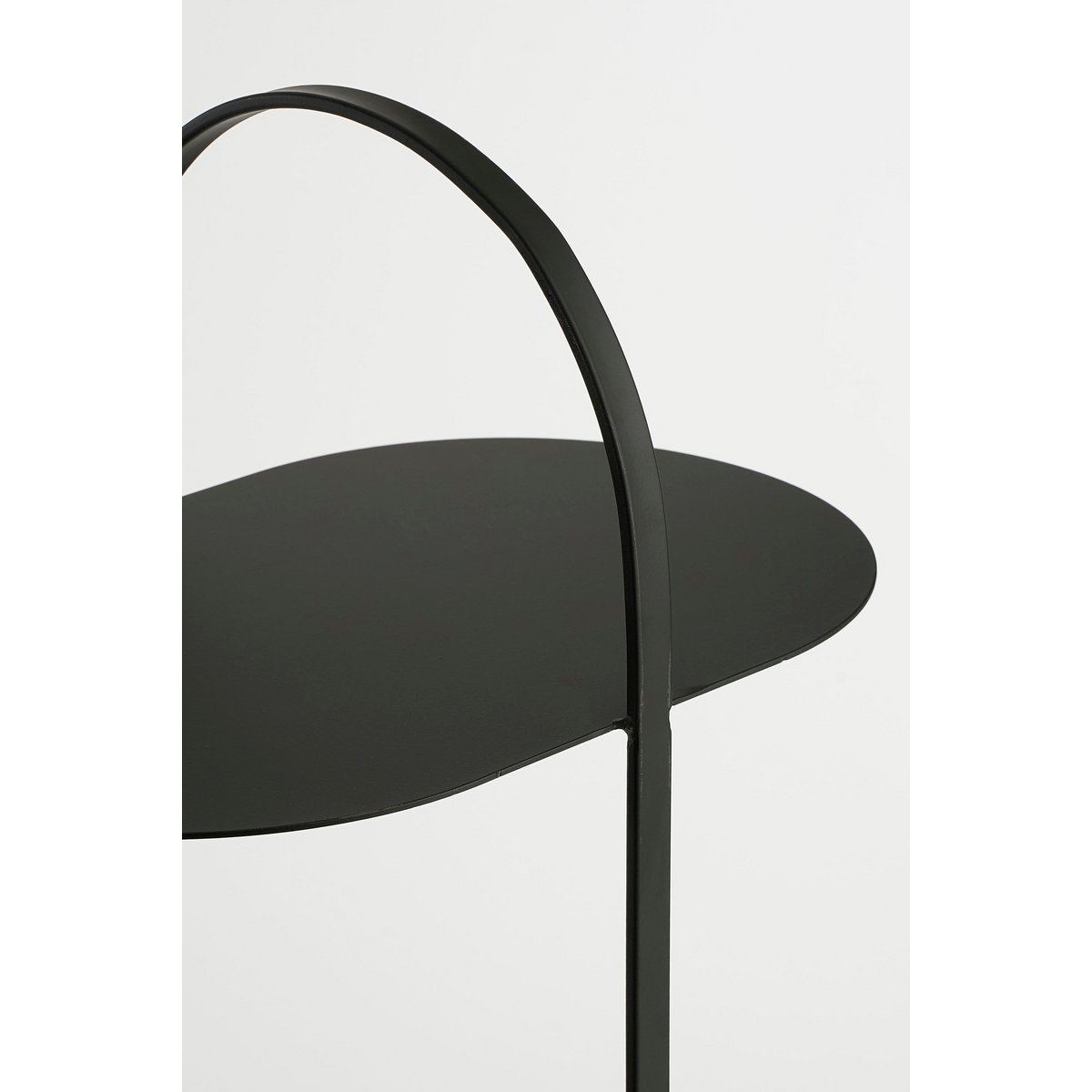 Bijzettafel met Lectuurbak - L35 x B24 x H69 cm - Metaal - Zwart