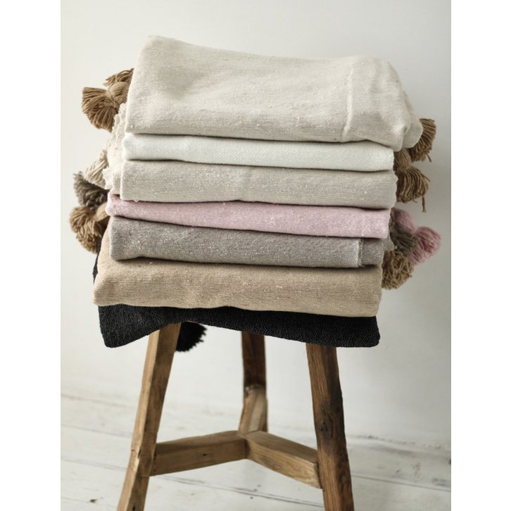 Pompondeken Roze XL