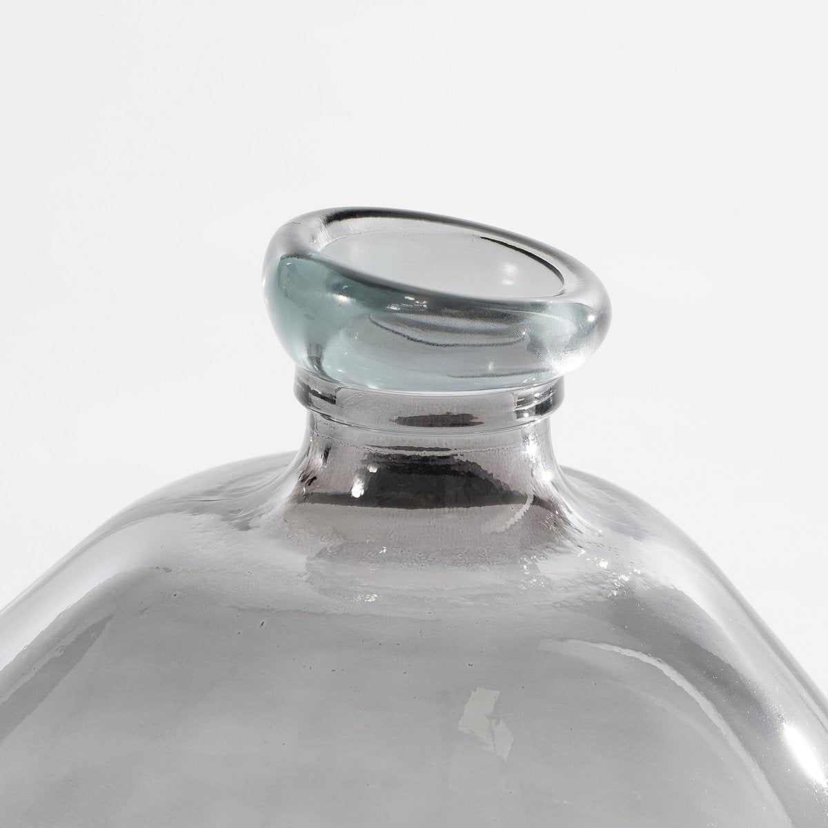 Pinto Vaas - H33 x Ø33 cm - Gerecycled Glas - Antraciet
