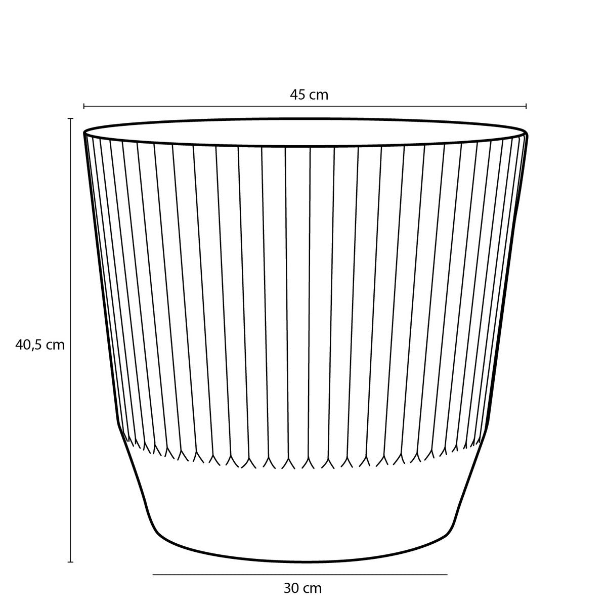 Rio Bloempot voor Buiten - H41 x Ø45 cm - Crème