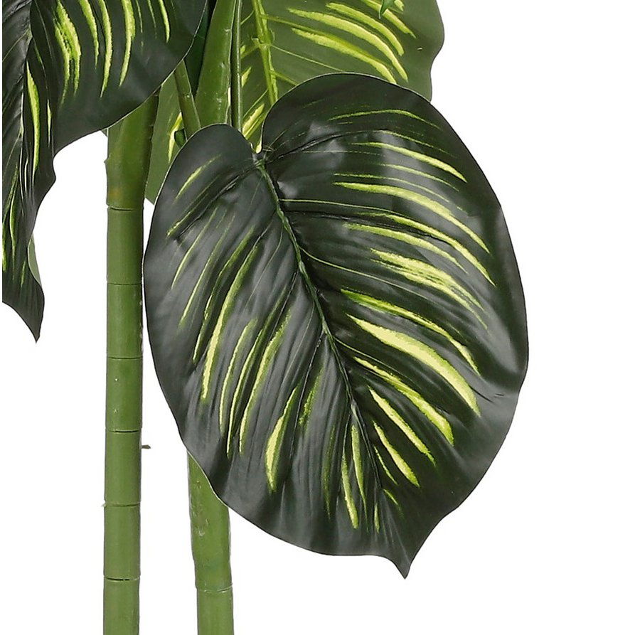 Caladium Kunstplant in Bloempot - H100 x Ø50 cm - Groen