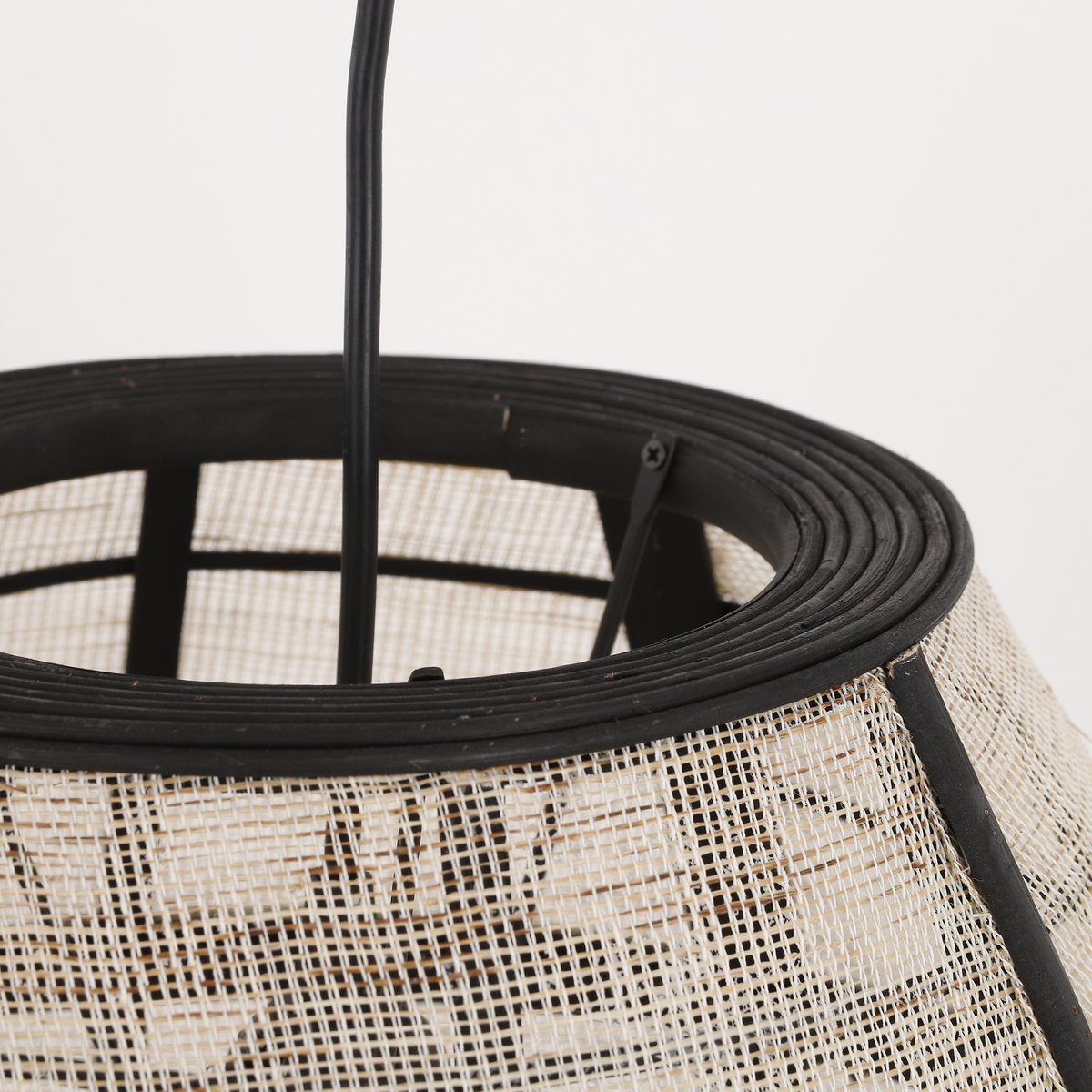 Pella Hanglamp - H58 x Ø33 cm - Linnen - Off-white