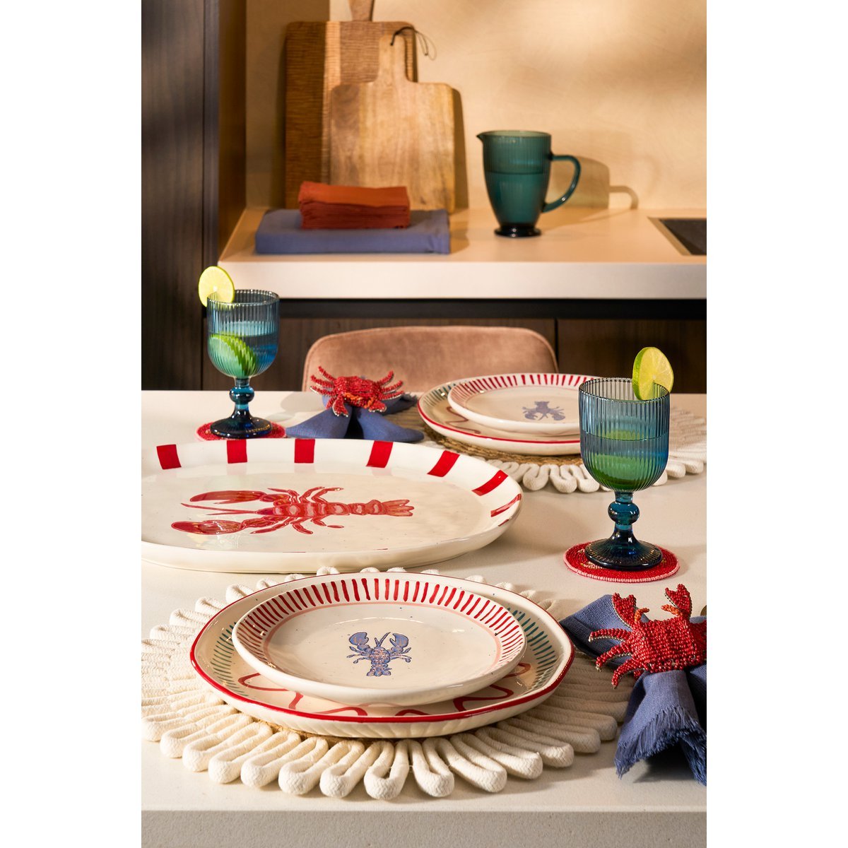 Ariane Serveerbord - L41 x B31 x H3 cm - Steengoed - Rood