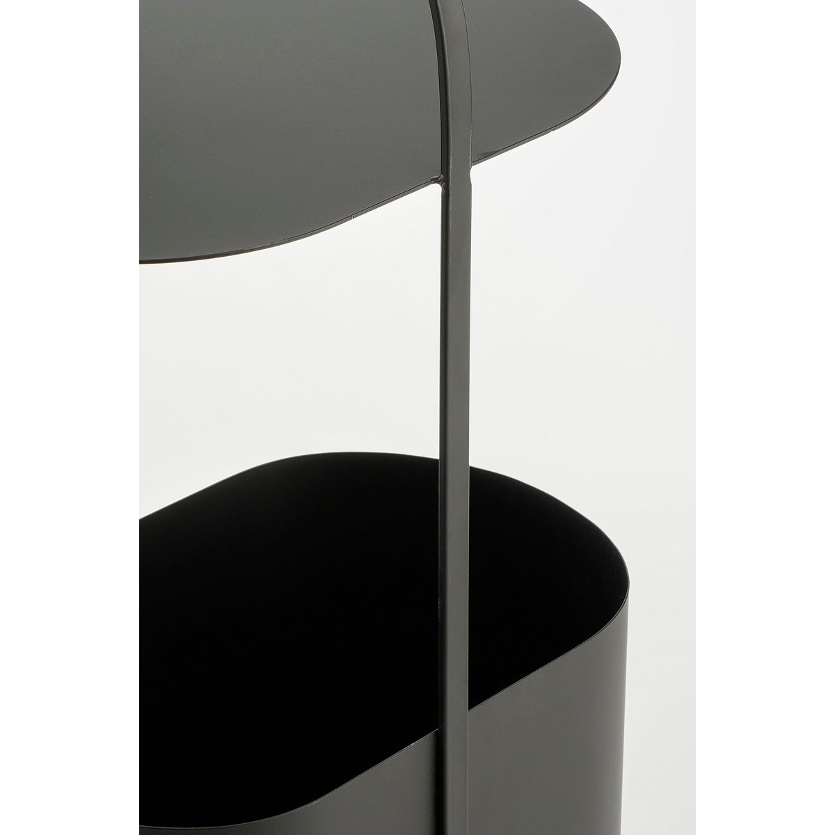 Bijzettafel met Lectuurbak - L35 x B24 x H69 cm - Metaal - Zwart