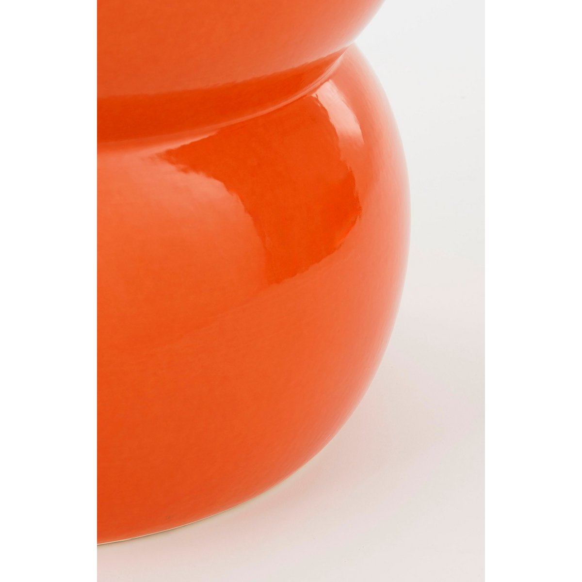 Vendi Bijzettafel - H40 x Ø35 cm - Keramiek - Oranje