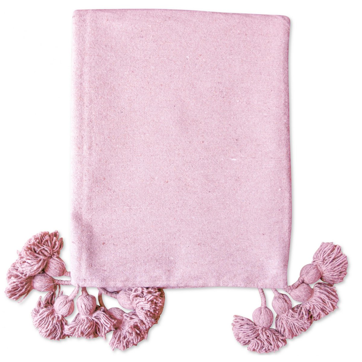 Pompondeken Roze XL