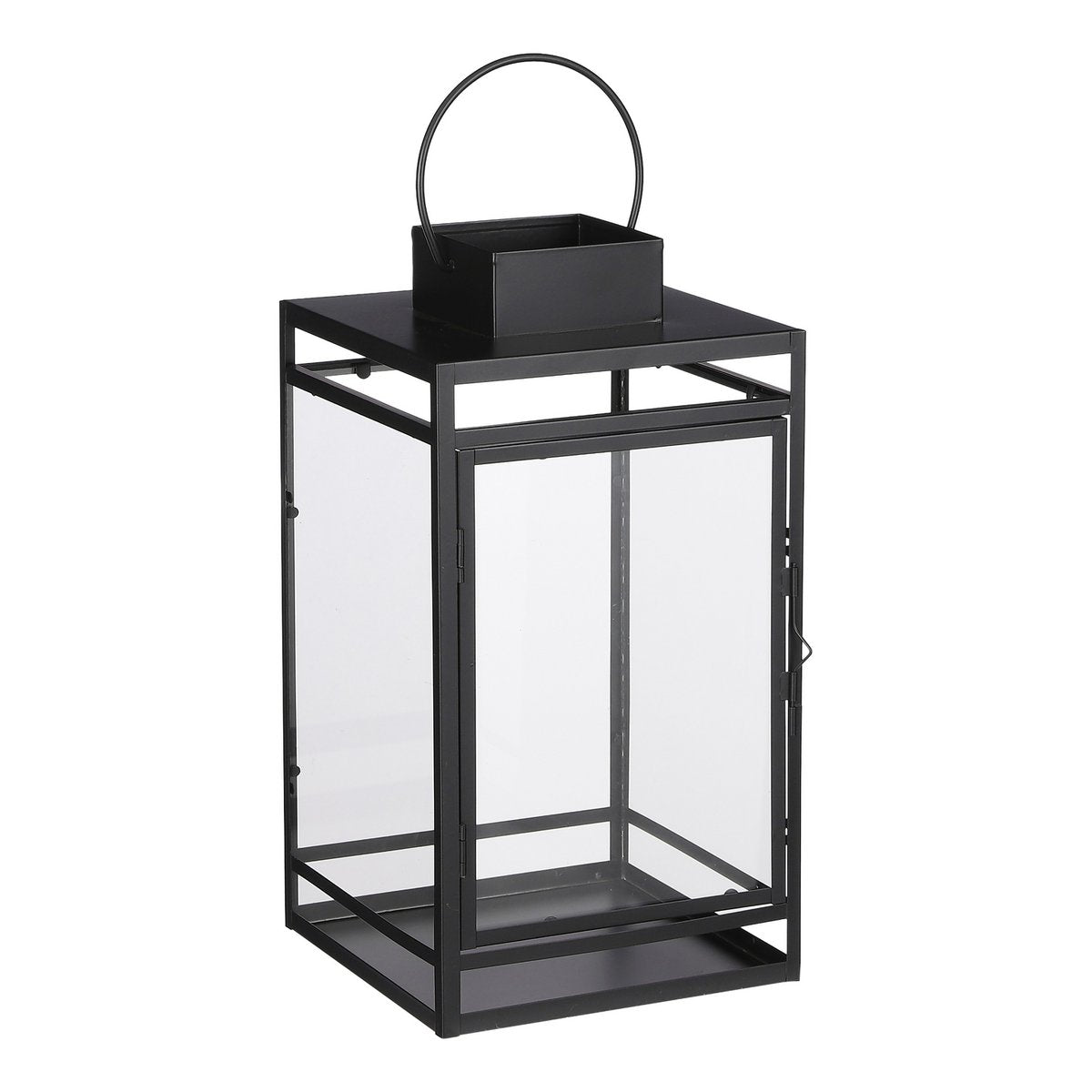 Storm Lantaarn - L20 x B19 x H36 cm - Zwart
