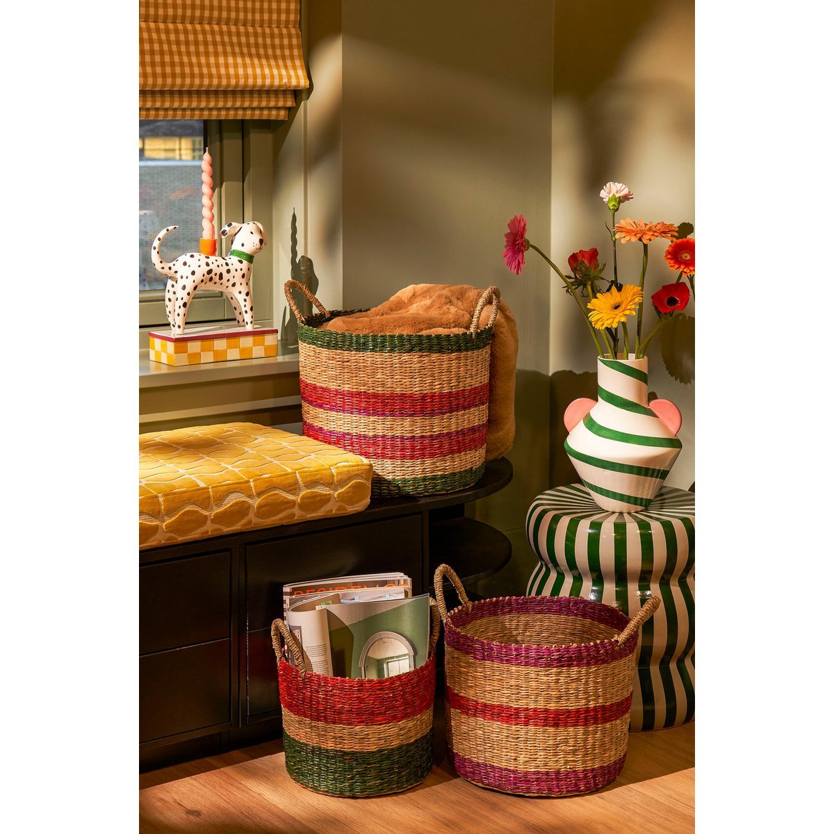 Kandelaar Hond - L26 x B11 x H27 cm - Keramiek - Wit