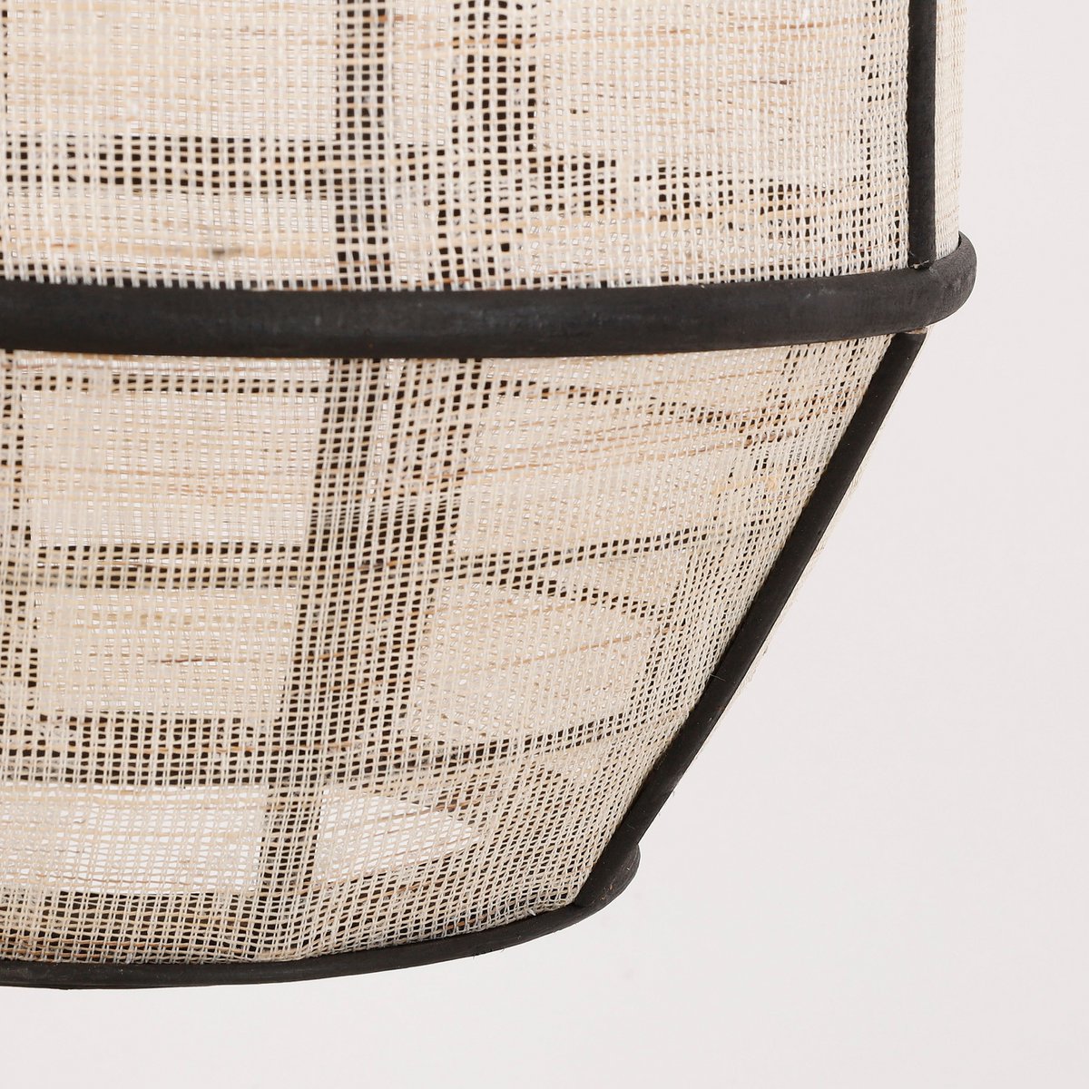 Pella Hanglamp - H58 x Ø33 cm - Linnen - Off-white