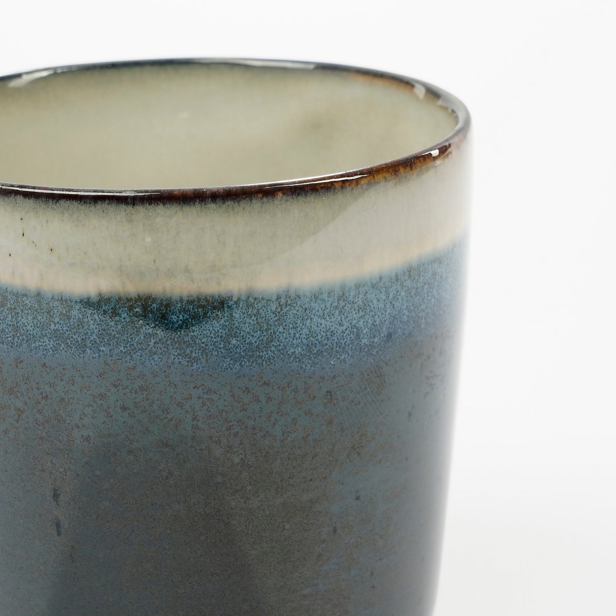 Tanzi Beker - 300 ml - Steengoed - Beige, Bruin, Groen, Donkerblauw