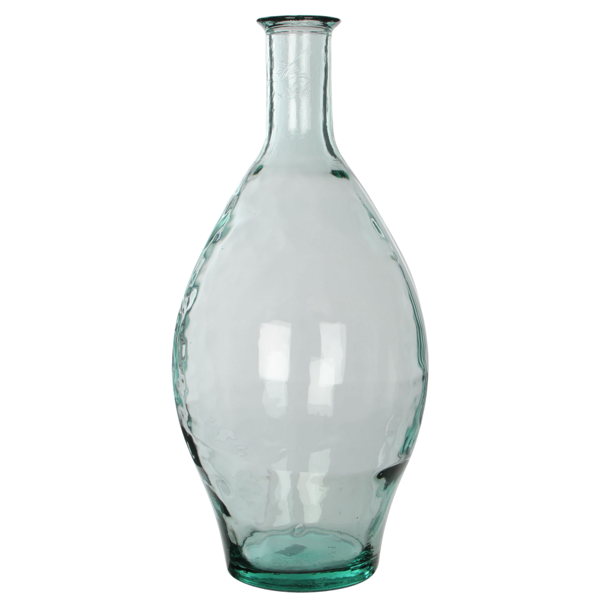 Kyara Fles Vaas - H60 x Ø28 cm - Gerecycled Glas - Transparant