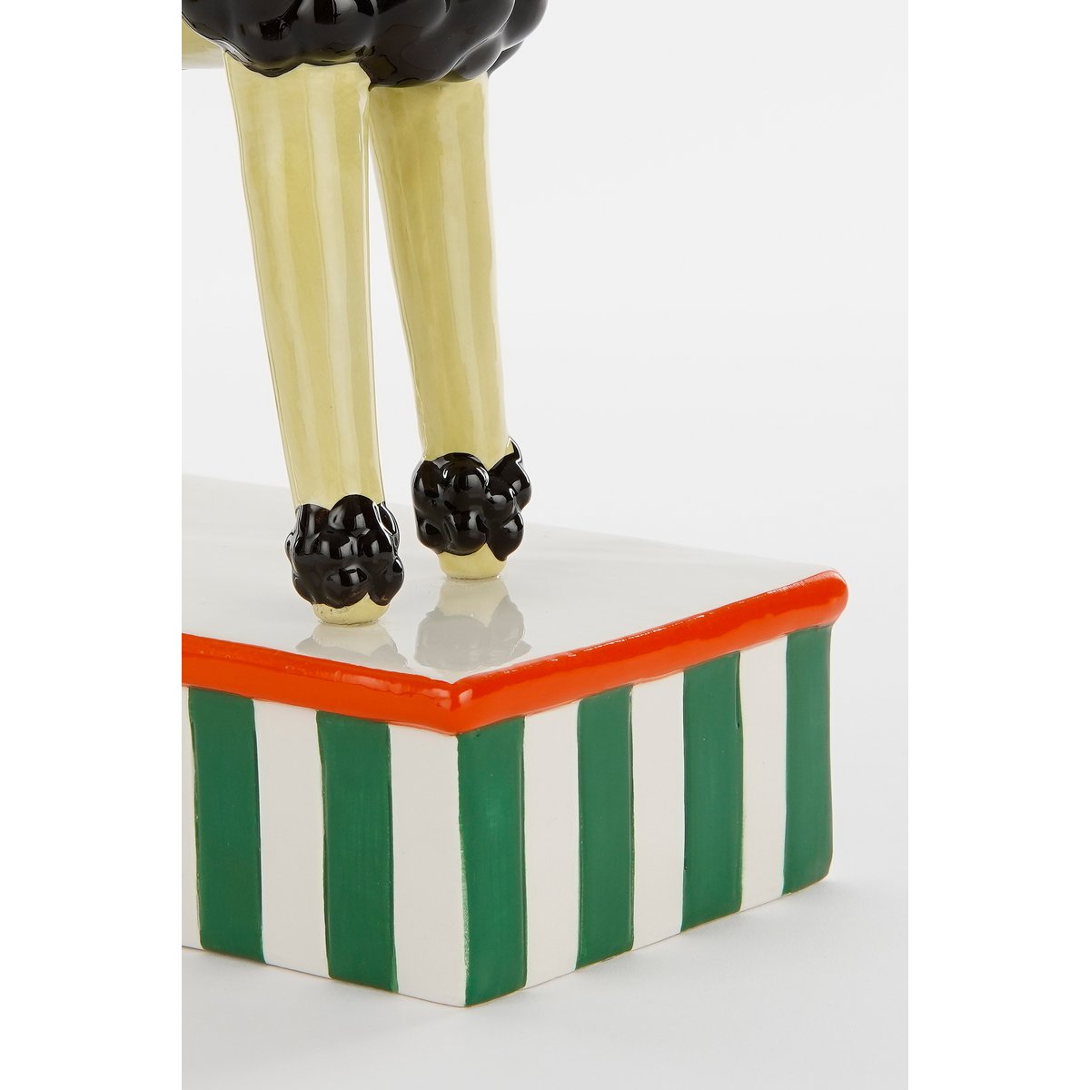 Kandelaar Hond - L24 x B11 x H29 cm - Keramiek - Lichtgeel