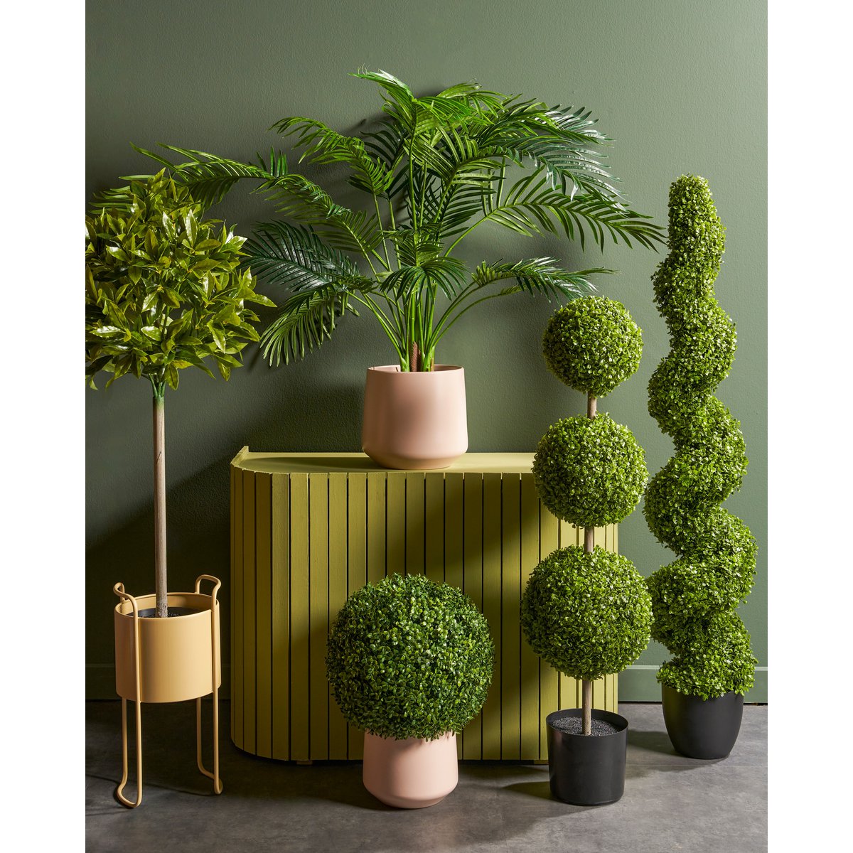 Areca Palm Kunstplant in Pot - H134 x Ø50 cm - Groen