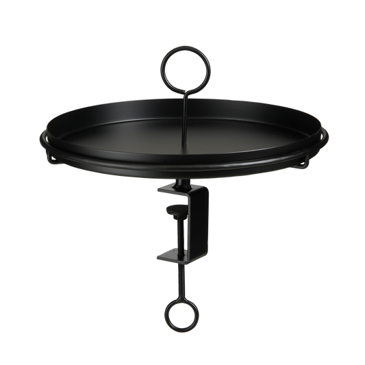 Aston Dienblad met Klem - H30 x Ø31 cm - Metaal - Zwart