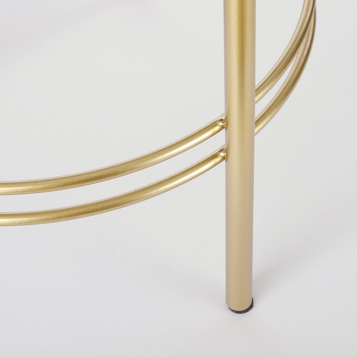 Sverre Bloempot op Standaard - H81 x Ø28 cm - Wit, Goud