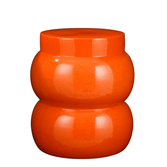 Vendi Bijzettafel - H40 x Ø35 cm - Keramiek - Oranje