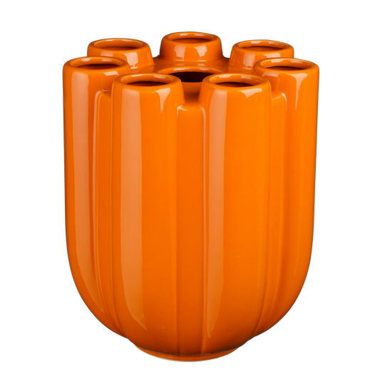 Minda Tulpenvaas - H34 x Ø28 cm - Keramiek - Oranje