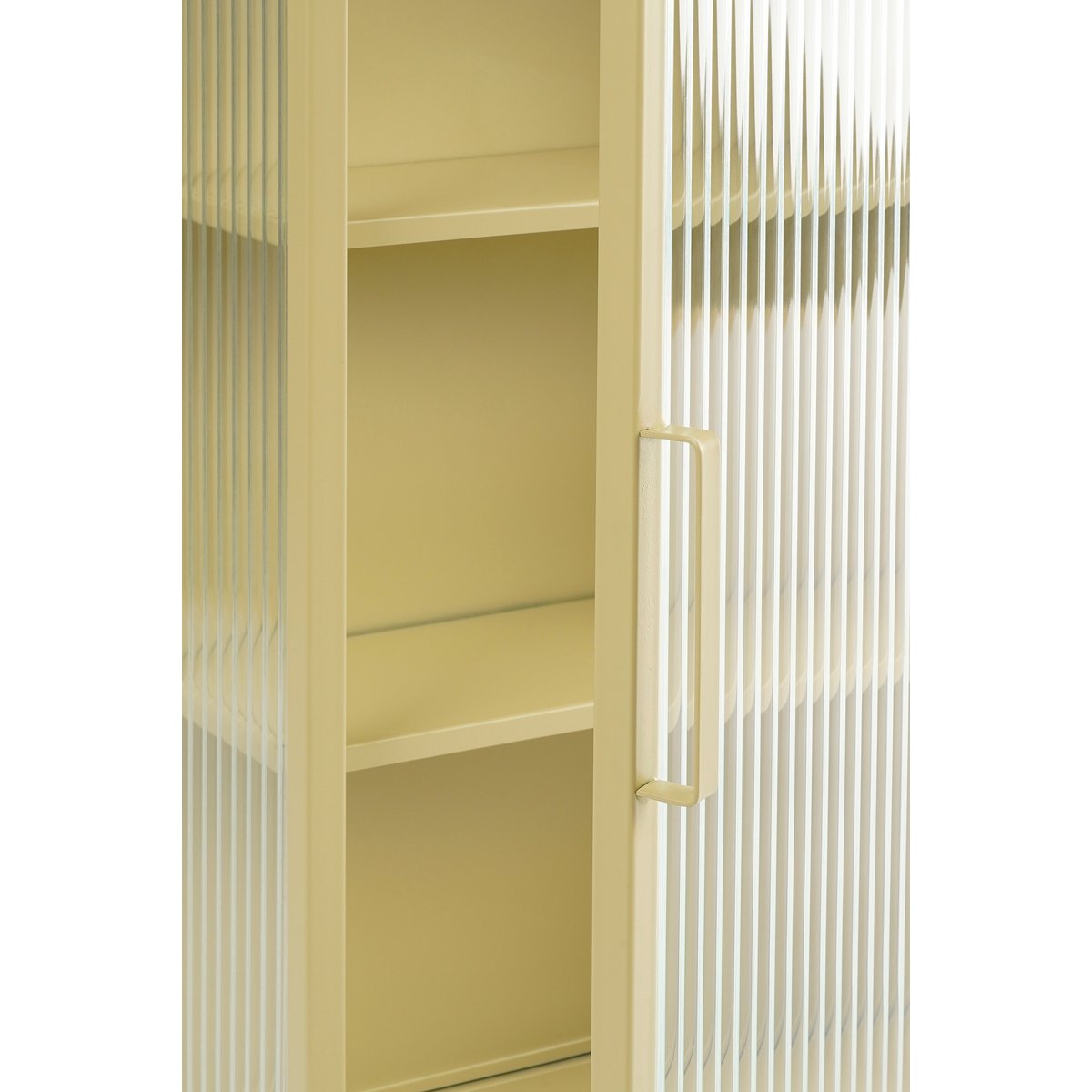 Clifton Wandkast - L38 x B15 x H74 cm - Metaal - Beige
