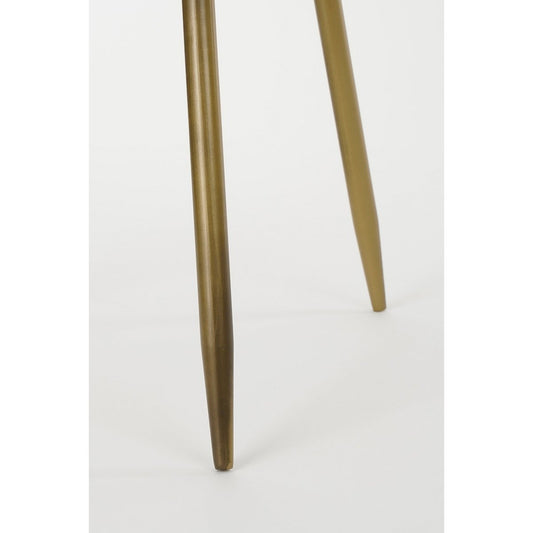 Flores Bijzettafel - H48 x Ø42 cm - Metaal - Brons